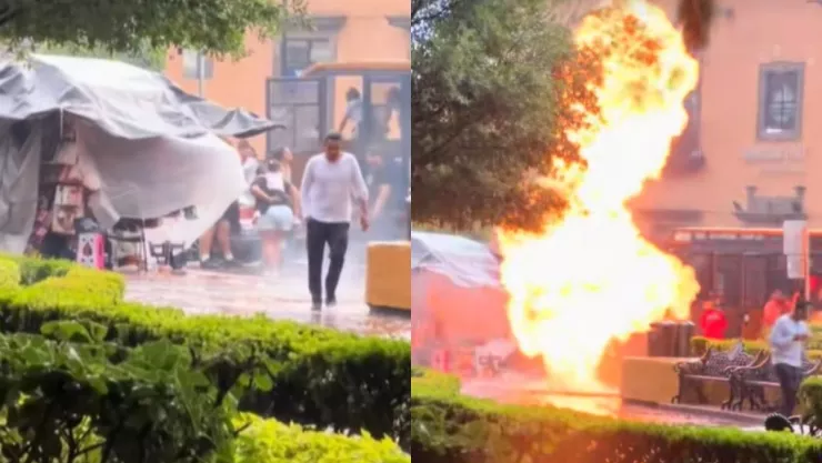 Flamazo repentino en pleno Centro Histórico