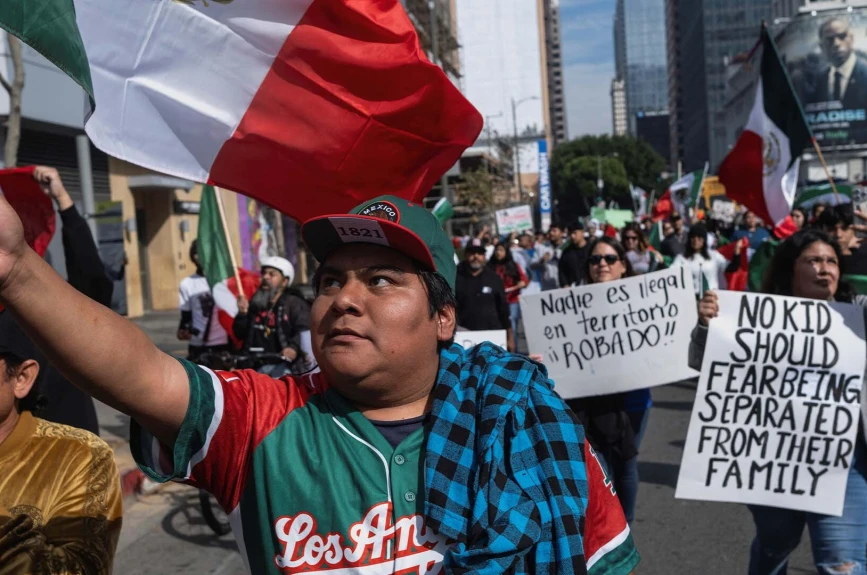 Imágenes de la marcha “Un día sin inmigrantes” en Estados Unidos