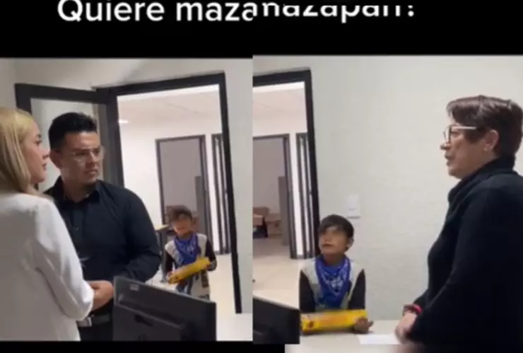 Niño irrumpe en boda para vender mazapán