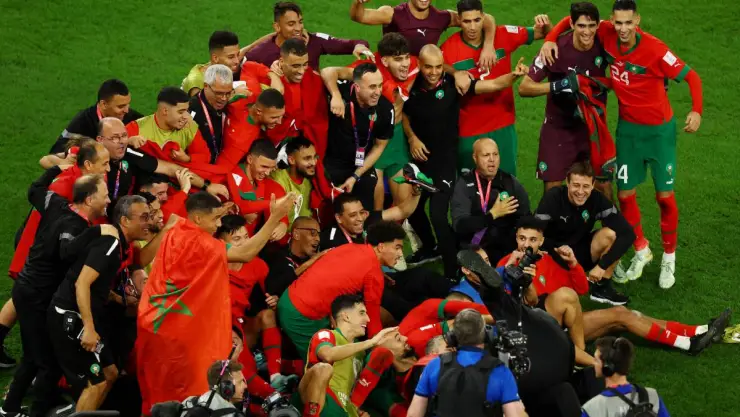 Marruecos festeja el pase a 4tos de Final