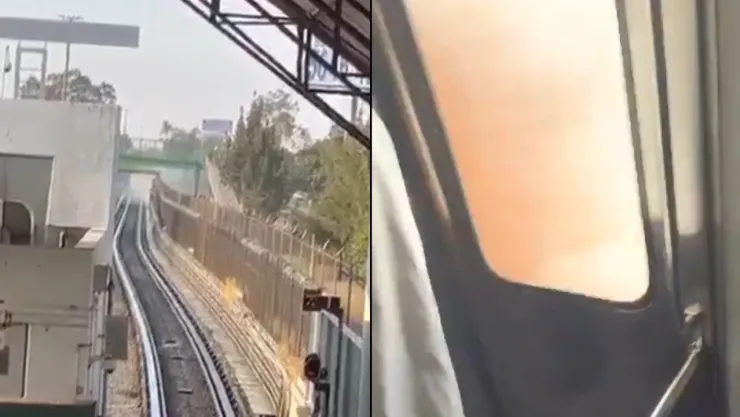 VIDEO: Captan el momento en que se incendia un tren de la Línea B del Metro CDMX