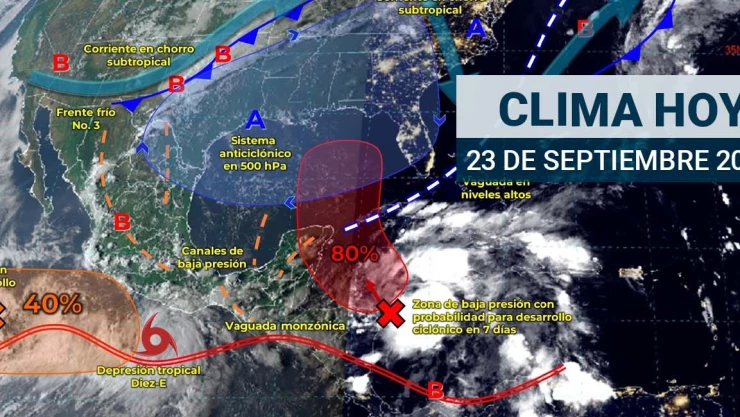 Clima hoy 23 de septiembre: Lluvias y altas temperaturas en México