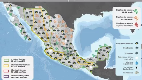 Clima en México 13 de agosto de 2023