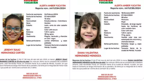Alerta Amber_ Buscan a los niños Jeremy y Diana tras desaparecer en Yucatán