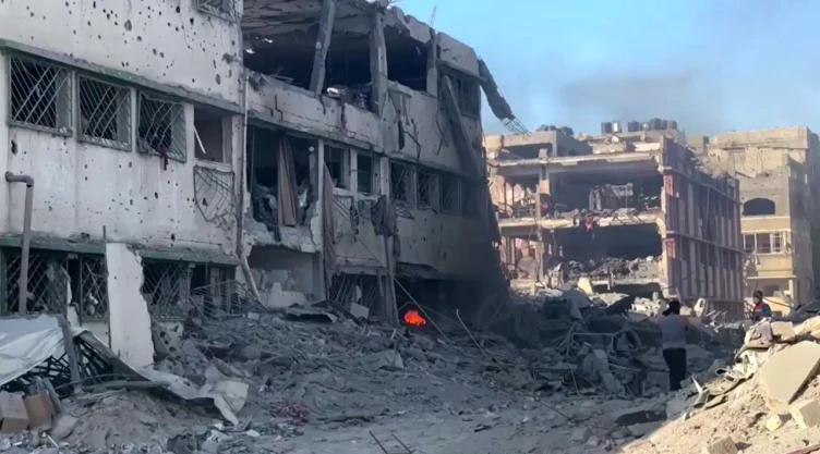Ataque en escuela de Gaza.