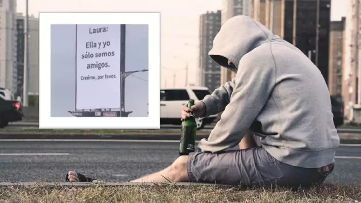 Hombre desesperado ruega perdón a través de espectaculares