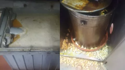 Mala higiene en dulcerías de cines en Tijuana; los suspenden