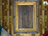 Imagen de la Virgen de Guadalupe al interior de la Basílica en CDMX