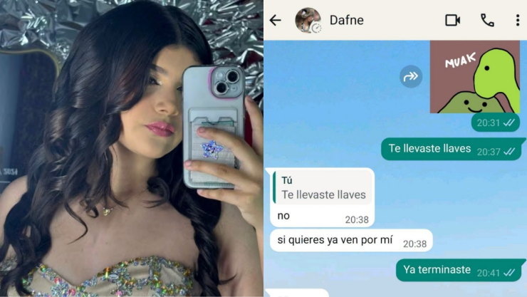 El último mensaje que Dafne Zapata envió a su mamá antes de morir.