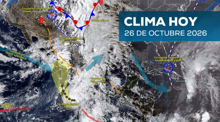 Clima en México lunes 26 de octubre