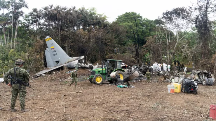 Accidente de avión militar en Colombia.