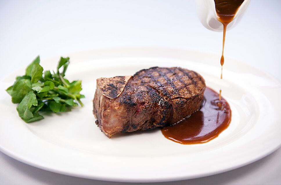 Filete con hueso añejado en seco