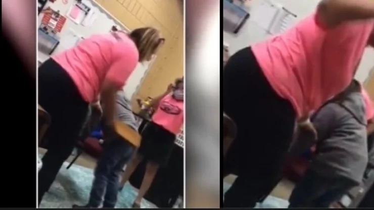 Directora golpea con una tabla a alumna frente a su madre