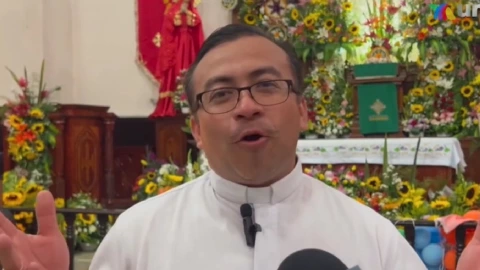 Párroco Moreno de la Iglesia del Calvario en entrevista