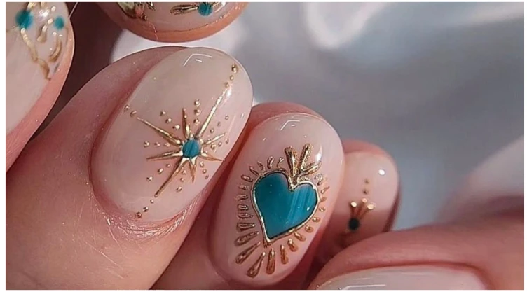 diseños de uñas amor y amistad