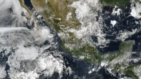 Mapa satelital del monzón mexicano.