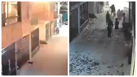 Captan violenta explosión por acumulación de gas en casa de Guanajuato; hay 9 lesionados. En la imagen se muestra el momento del estallido y los daños que provocó la onda expansiva.