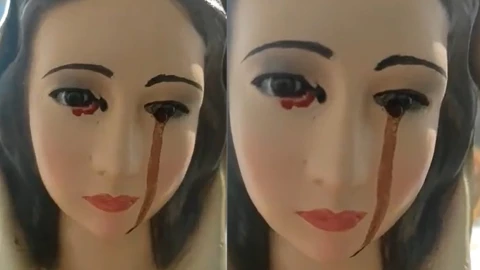 virgen llora sangre