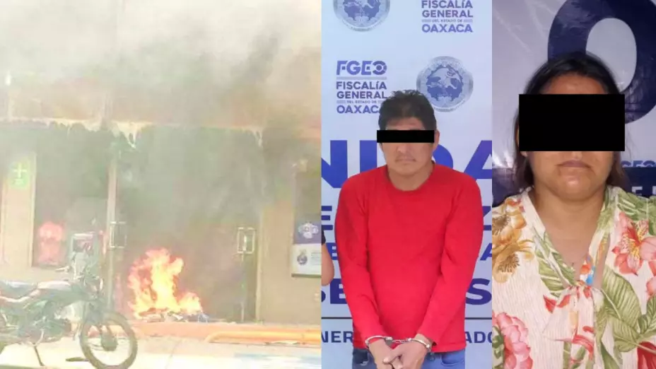 Incendio tiendas oxxo Juchitán Oaxaca