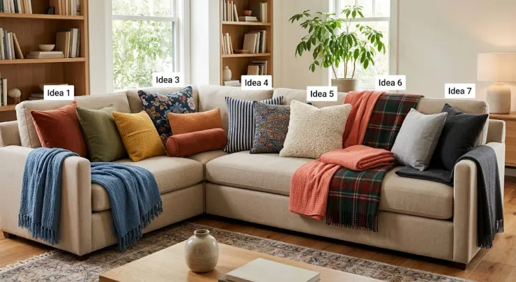 Decorar sillón telas de colores