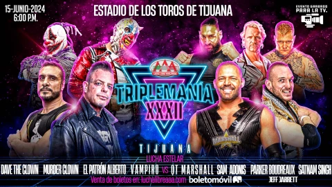 Luchas de la Triplemanía XXXII en Tijuana 15 de junio