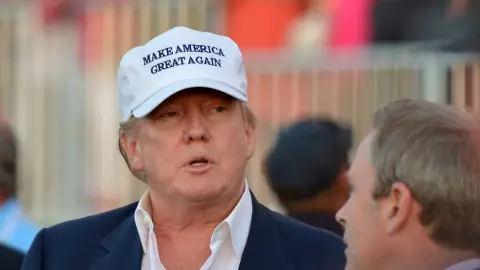 Donald Trump en el Golf Cadillac