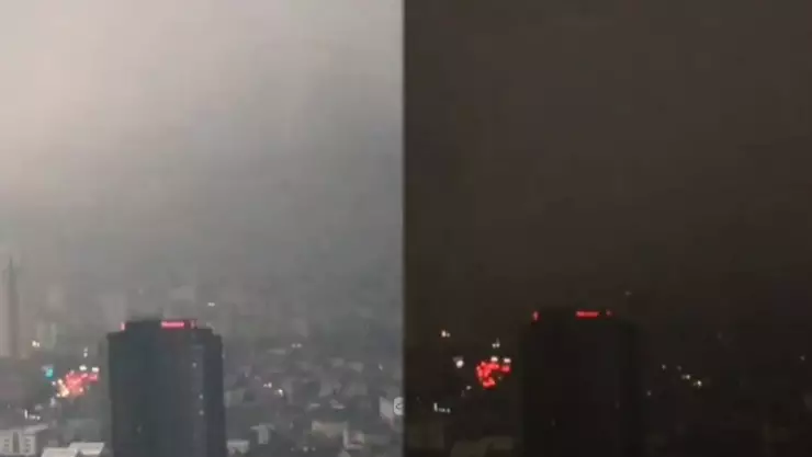 VIDEO: A plena luz del día, nube negra oscureció el cielo de Estambul