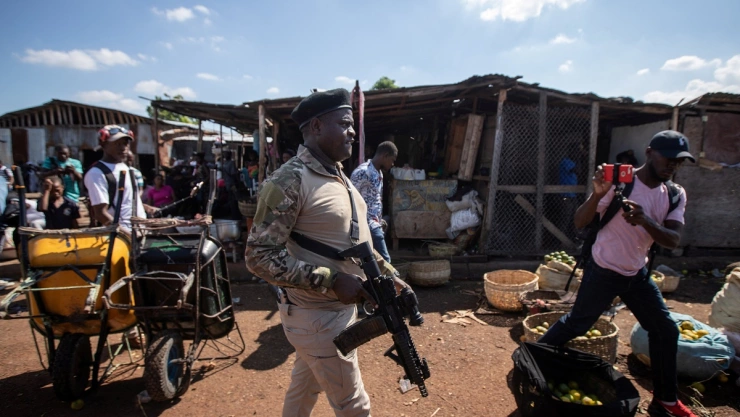 FILE PHOTO: Jimmy “Barbecue” Cherizier gives press tour in Port-au-Prince