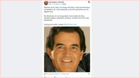 Murió manolo de la calva