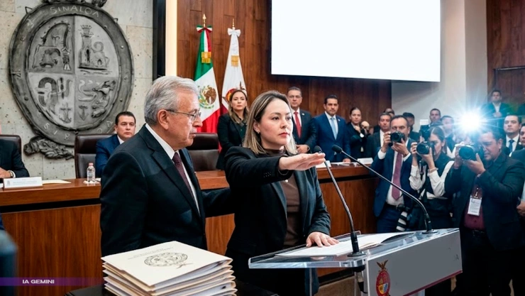 Yeraldine Bonilla Valverde toma protesta como gobernadora interina de Sinaloa


