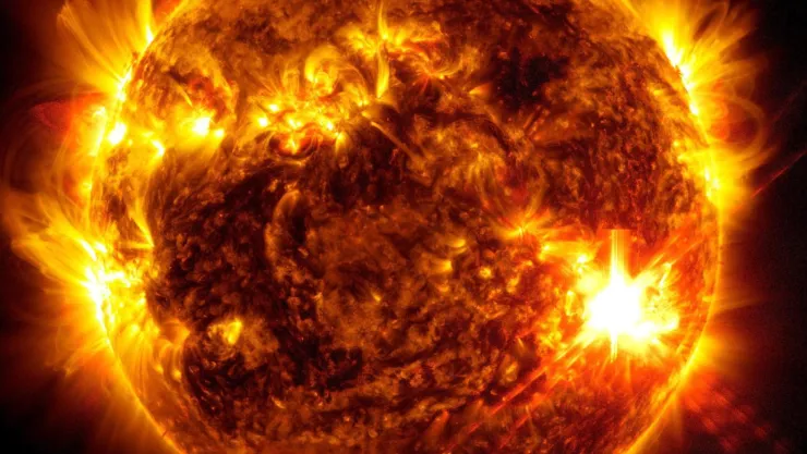 Una imagen de una erupción solar captada por la NASA.