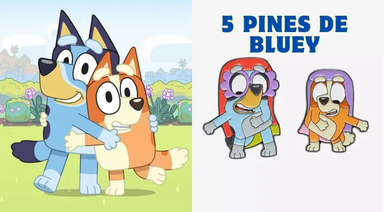 Pines de Bluey para decorar ropa y mochila