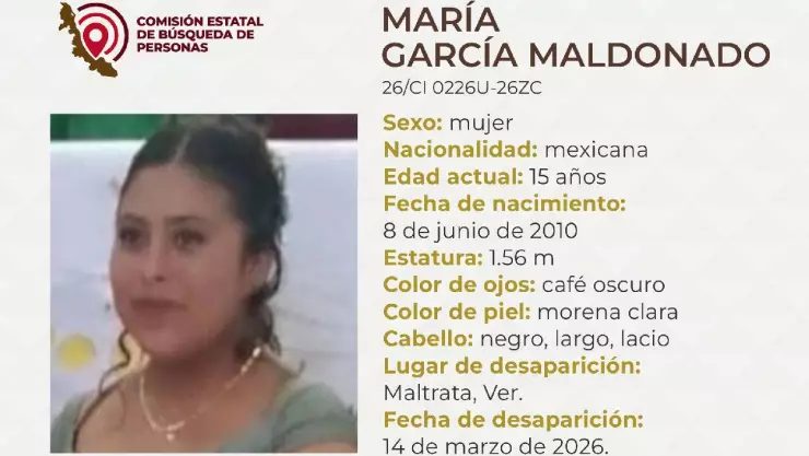 María García Maldonado, quinceañera desaparecida en Veracruz ¿Qué sabemos de su desaparición?