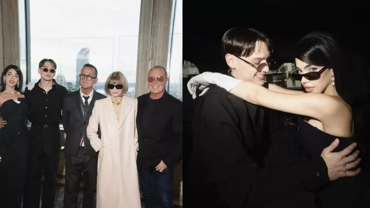 Peso Pluma y Kenia OS destacan en la Semana de la Moda: rodeados de íconos como Anna Wintour y Anna Sui