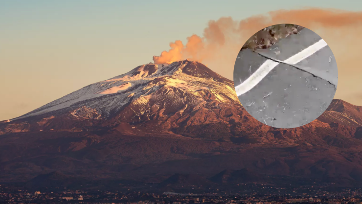 Captan SISMO en el volcán Etna en Italia hoy sábado; así se abrió la TIERRA