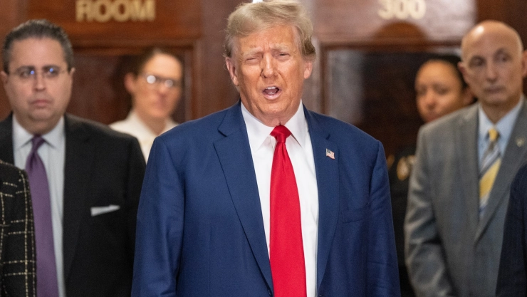 Trump se presentó ante la corte este lunes.