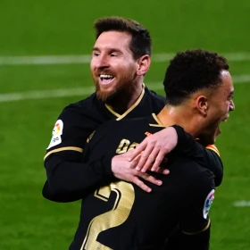 Lionel Messi y Dest