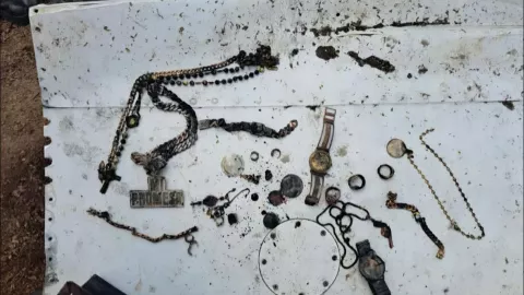 Revelan imágenes de los restos calcinados del accidente de Yeison Jiménez