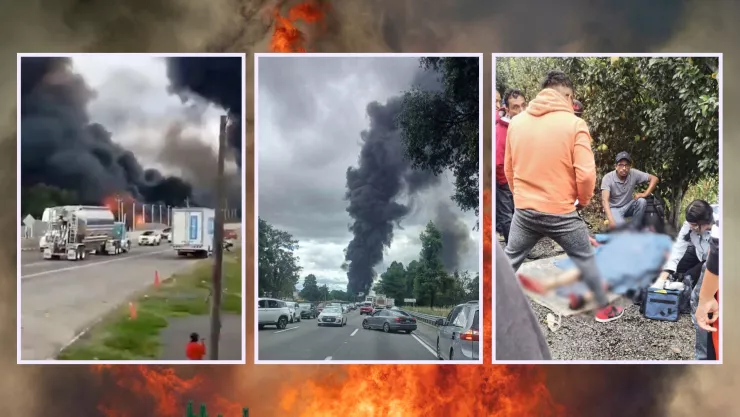 Choque de pipas explosión Puebla