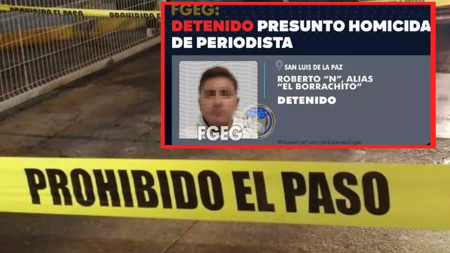 Detenido por homicidio de periodista en San Luis de la Paz, Guanajuato.- 