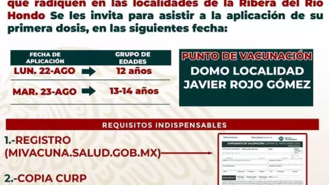 Continúa jornada de vacunación infantil contra Covid-19 en Quintana Roo