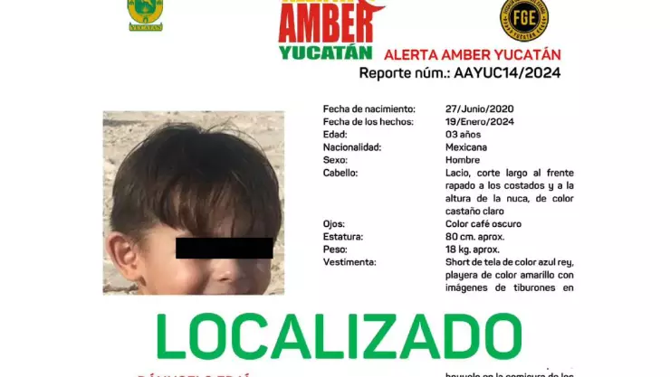 alerta amber niño aparece tras busqueda