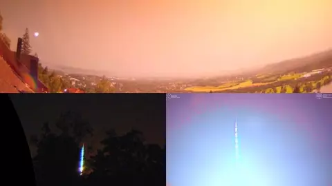 Meteorito que iluminó la noche de Noruega