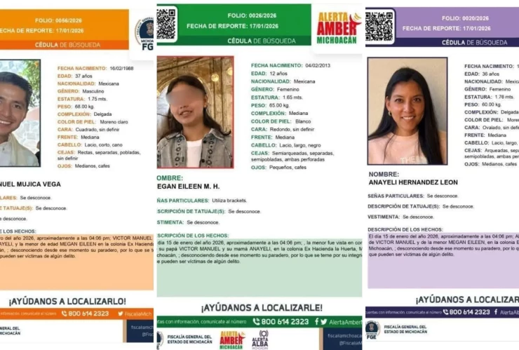 familia desaparecida en Morelia localizados sin vida