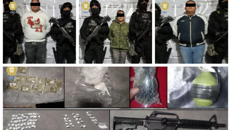 Iztapalapa droga granada arma cateo