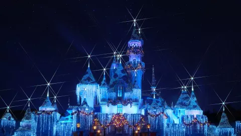 Una fotografía del castillo de Disneyland.