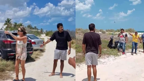 VIDEO _ ¡Indignación en Progreso! Pareja intenta expulsar a pobladores de playa pública; esto lo provocó.jpg