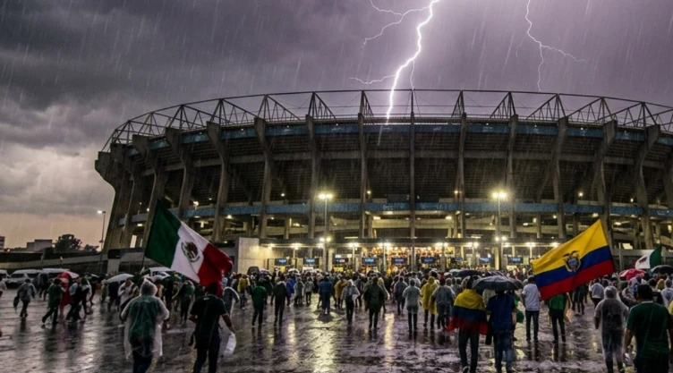 Lluvias partido protocolo en el Estadio Ciudad de México