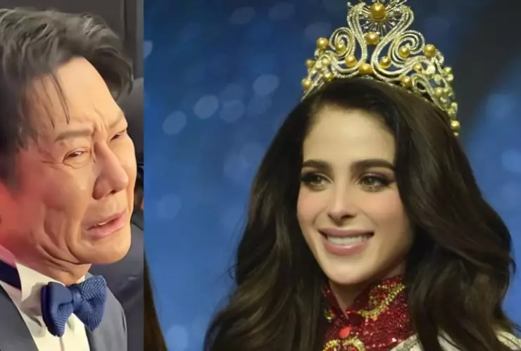 Nawat Itsaragrisil reacciona al triunfo de Fátima Bosch como Miss Universo 2025
