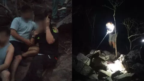 Rescatan senderistas en Mojolo